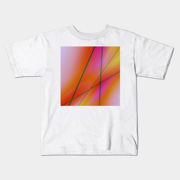 colorful red abstract rainbow texture design Kids T-Shirt by Artistic_st